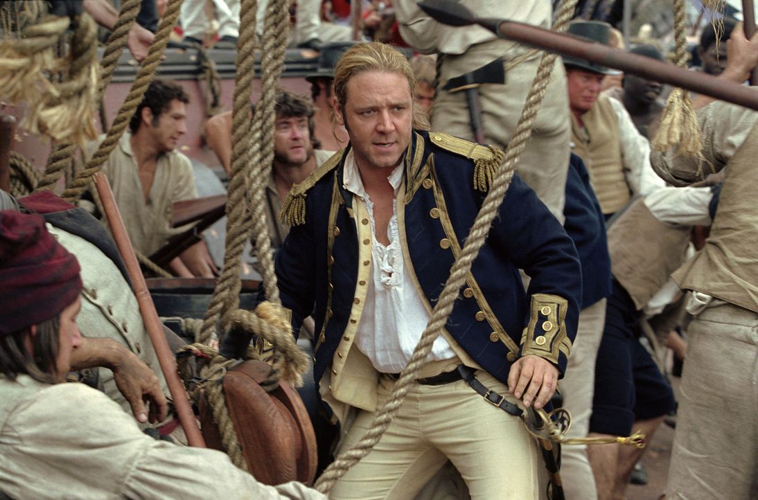 Der Gegner, das französische Kaperschiff "Acheron", hat mehr Kanonen und ist schneller und wendiger als die englische "HMS Surprise", das Schiff des... - Bildquelle: 2003 Twentieth Century Fox Film Corporation, Miramax Film Corp. and Universal City Studios LLLP. All rights reserved.