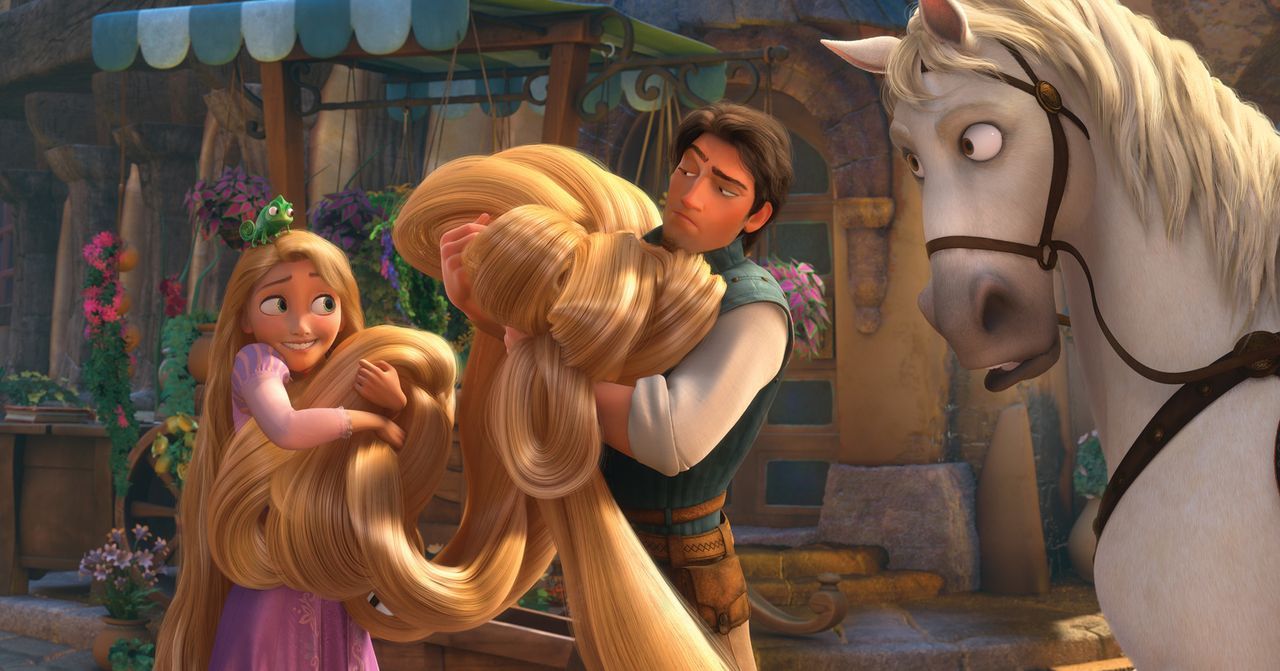 Ganz schön haarig: Für Rapunzel (l.) wird ihr erster Ausflug in die große weite Welt zum aufregenden Abenteuer. Zum Glück hat sie den gewieften Dieb... - Bildquelle: Disney.  All rights reserved