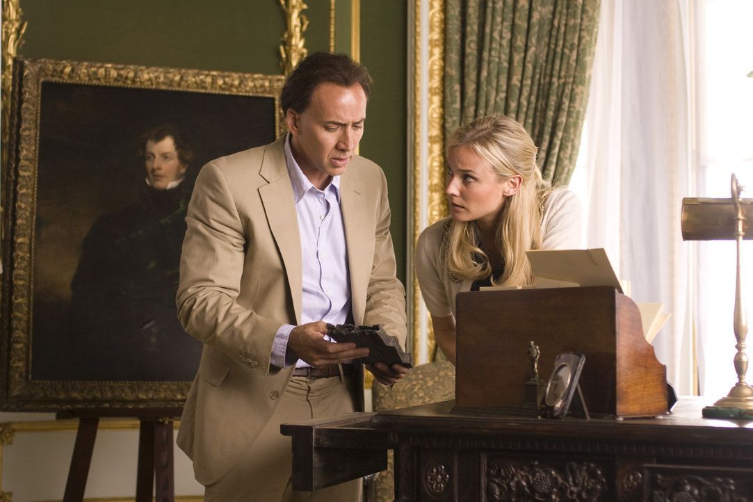 Der Archäologe und Schatzsucher Benjamin Franklin Gates (Nicolas Cage, l.) kämpft gemeinsam mit Abigail Chase (Diane Kruger, r.) um die Ehre seine... - Bildquelle: Disney Enterprises, Inc.  All rights reserved.