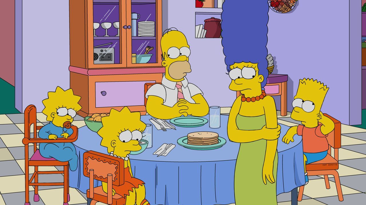 (v.l.n.r.) Maggie; Lisa; Homer; Marge; Bart - Bildquelle: 2019-2020 Twentieth Century Fox Film Corporation.  All rights reserved.