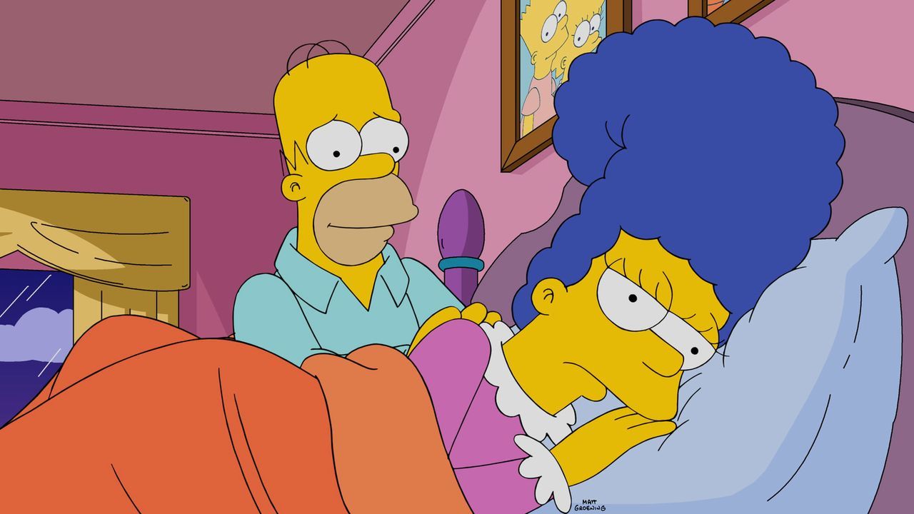 Aufgrund diverser Eskapaden von Homer (l.) ist Marge (r.) mal wieder mehr als missmutig. Um sie etwas aufzuheitern, beschließt er, mit ihr nach Pari... - Bildquelle: 2015 Fox and its related entities.  All rights reserved.