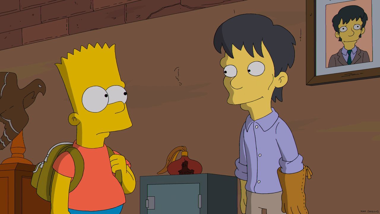Bart Simpson (l.) ist fasziniert von seinem neuen Mitschüler Diggs (r.), auch wenn dieser ein wenig seltsam ist ... - Bildquelle: 2013 Twentieth Century Fox Film Corporation. All rights reserved.