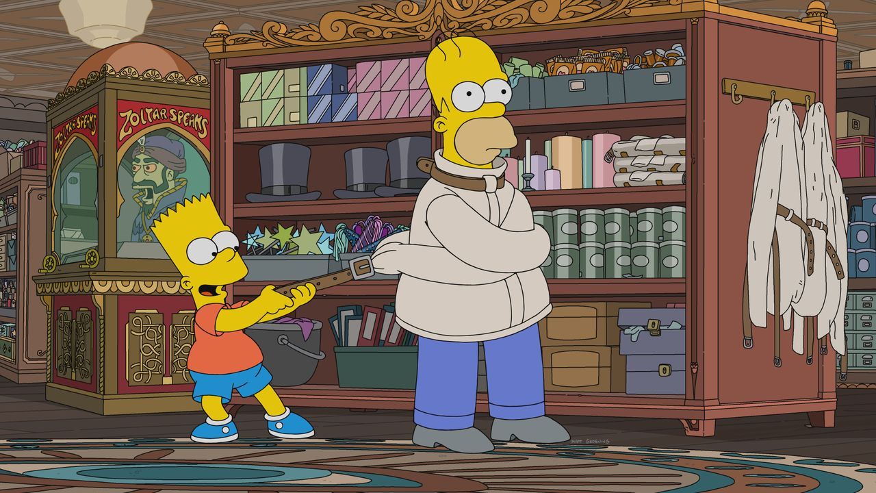 Bart (l.); Homer (r.) - Bildquelle: 2021 by 20th Television.