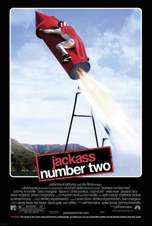 Jackass Nummer Zwei - Plakatmotiv - Bildquelle: 2007 BY PARAMOUNT PICTURES AND MTV NETWORKS. A DIVISION OF VIACOM INTERNATIONAL INC. ALL RIGHTS RESERVED.