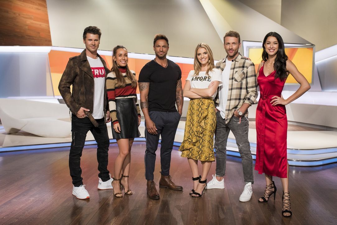 (v.l.n.r.) Thore Schölermann; Annemarie Carpendale; Daniel Aminati; Viviane Geppert; Christian Düren; Rebecca Mir - Bildquelle: Benedikt Müller ProSieben / Benedikt Müller