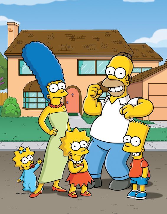 (27. Staffel) - Eine etwas andere Familie: Maggie (l.), Marge (2.v.l.), Homer (2.v.r.), Bart (r.) und Lisa Simpson (M.) ... - Bildquelle: 2015 Fox and its related entities.  All rights reserved.