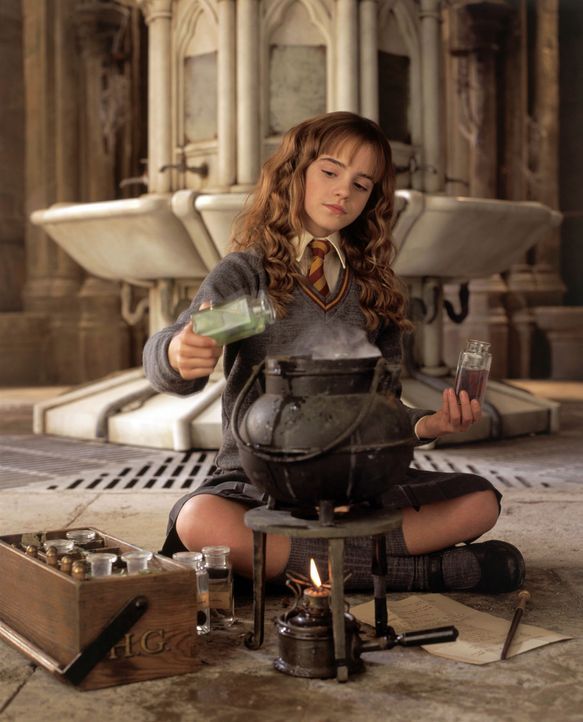 Die exzellente Zauberschülerin Hermine (Emma Watson) gerät immer mit den alteingesessenen Zauberfamilien aneinander, weil sie nicht "reinblütig" ist... - Bildquelle: Warner Bros. Pictures
