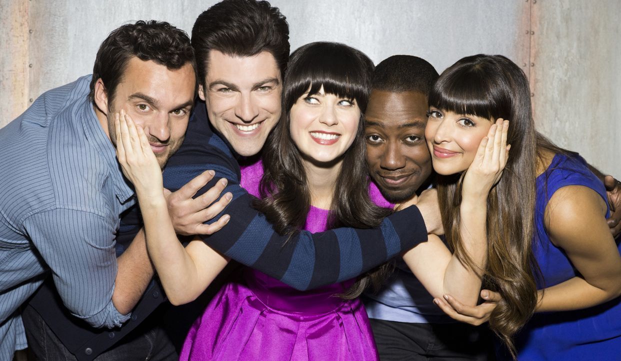 (2. Staffel) - (V.l.n.r.) Nick Miller (Jake Johnson), Schmidt (Max Greenfield), Jessica Day (Zooey Deschanel), Winston Bishop (Lamorne Morris) und C... - Bildquelle: 2012-2013 Twentieth Century Fox Film Corporation. All rights reserved.