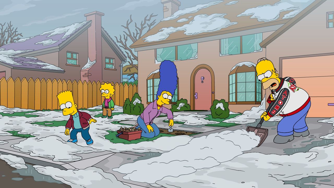 (v.l.n.r.) Bart; Lisa; Marge; Homer - Bildquelle: 2019-2020 Twentieth Century Fox Film Corporation.  All rights reserved.