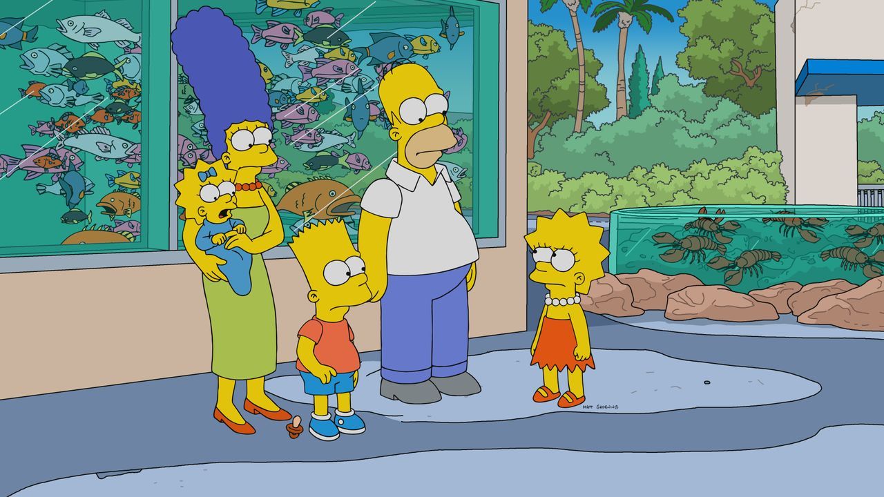 (v.l.n.r.) Maggie; Marge; Bart; Homer; Lisa - Bildquelle: 2019-2020 Twentieth Century Fox Film Corporation.  All rights reserved.