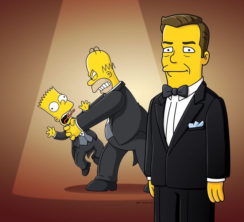 Bart produziert mit Hilfe von Homer den Kurzfilm Angry Dad, basierend auf seinem gleichnamigen Cartoon von früher. Dieser Film gewinnt daraufhin za... - Bildquelle: und TM Twentieth Century Fox Film Corporation - Alle Rechte vorbehalten