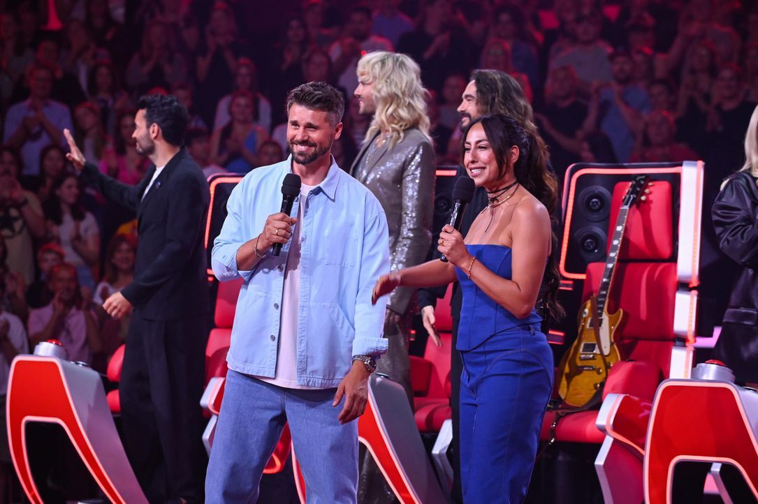 (v.l.n.r.) Giovanni Zarrella; Thore Schölermann; Bill Kaulitz; Tom Kaulitz; Melissa Khalaj - Bildquelle: André Kowalski © ProSieben/SAT.1 / André Kowalski