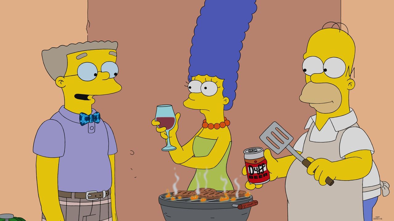 (v.l.n.r.) Smithers; Marge; Homer - Bildquelle: 2021 by 20th Television