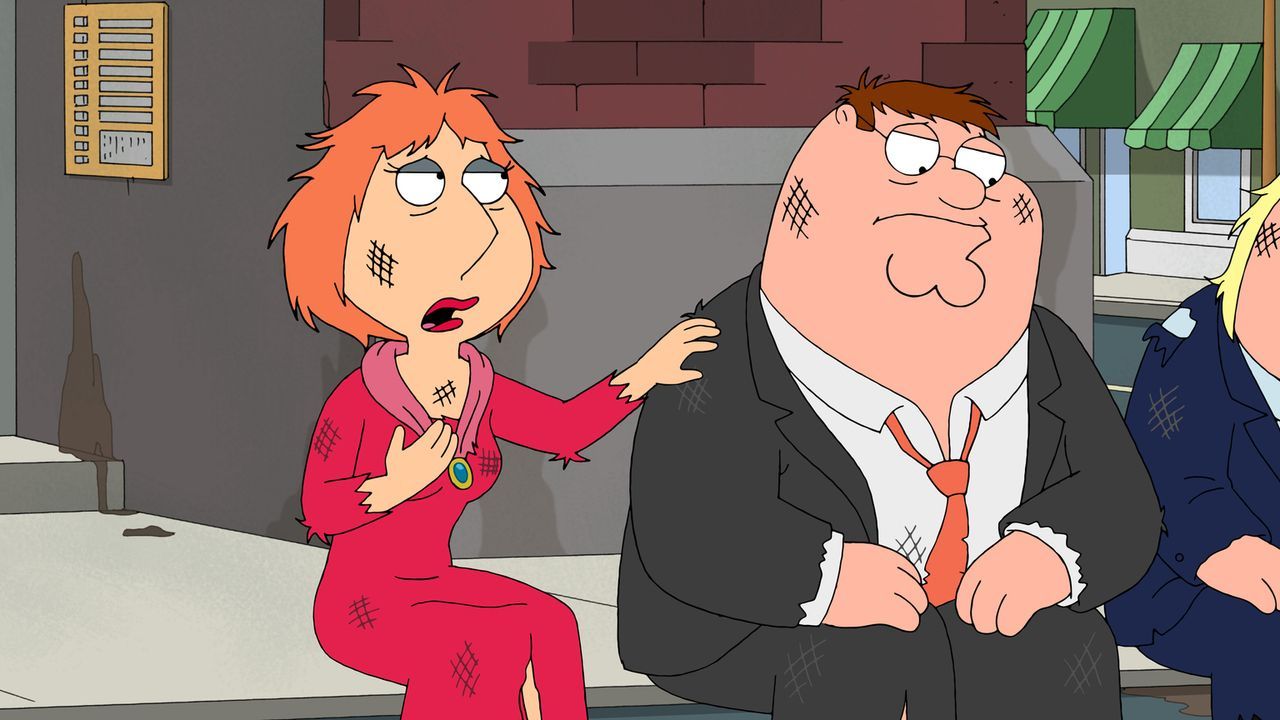 Wer hoch fliegt, kann tief fallen: Lois (l.) und Peter (r.) finden sich plötzlich ganz unten wieder ... - Bildquelle: 2011 Twentieth Century Fox Film Corporation. All rights reserved.