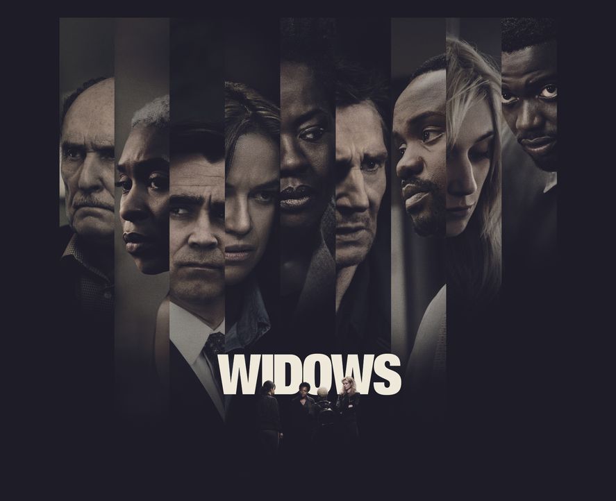 Widows - Tödliche Witwen - Artwork - (v.l.n.r.) Tom Mulligan (Robert Duvall); Belle (Cynthia Erivo); Jack Mulligan (Colin Farrell); Linda (Michelle... - Bildquelle: 2018 Twentieth Century Fox Film Corporation.  All rights reserved.