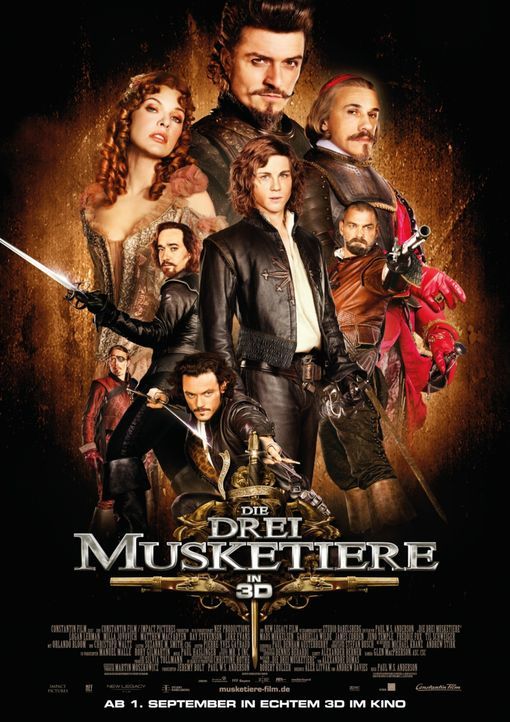 Die drei Musketiere - Plakatmotiv - Bildquelle: 2011 Constantin Film Verleih GmbH.