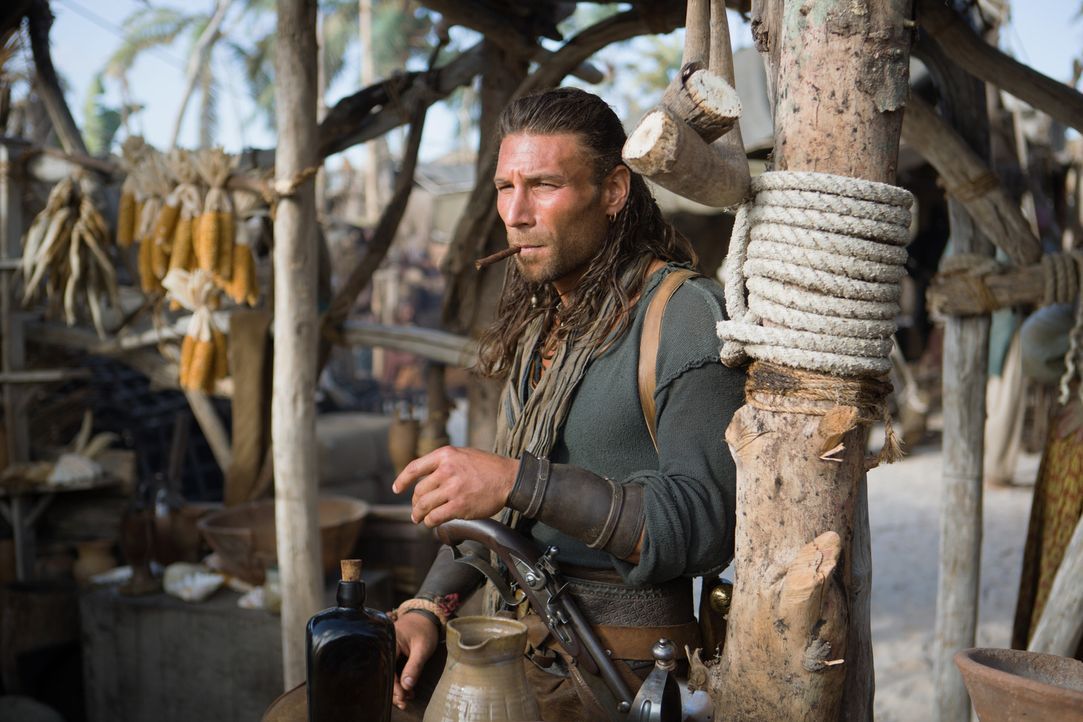 Auch dem sonst etwas flegelhaften Captain Vane (Zach McGowan) gelingt es, teilweise vernünftig zu handeln ... - Bildquelle: 2013 Starz Entertainment LLC, All rights reserved