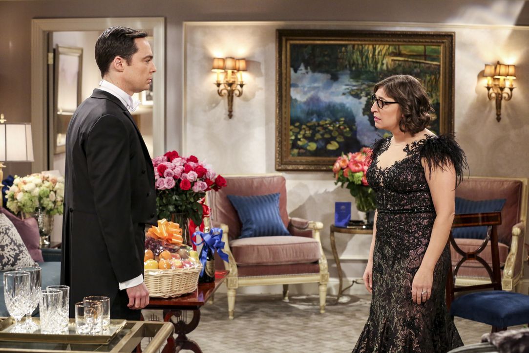 Sheldon Cooper (Jim Parsons, l.); Amy Farrah Fowler (Mayim Bialik, r.) - Bildquelle: Michael Yarish 2019 CBS Broadcasting, Inc. All Rights Reserved / Michael Yarish