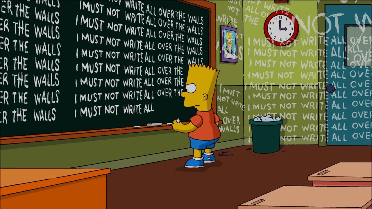 Bart hat ganz offensichtlich wieder mal etwas angestellt ... - Bildquelle: und TM Twentieth Century Fox Film Corporation - Alle Rechte vorbehalten