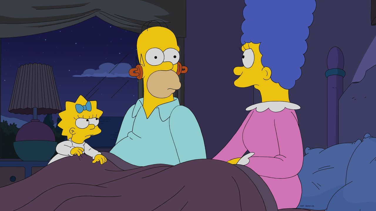 Noch ahnen Homer (M.) und Marge (r.) nicht, was mit Maggie (l.) los ist ... - Bildquelle: 2017-2018 Fox and its related entities.  All rights reserved.