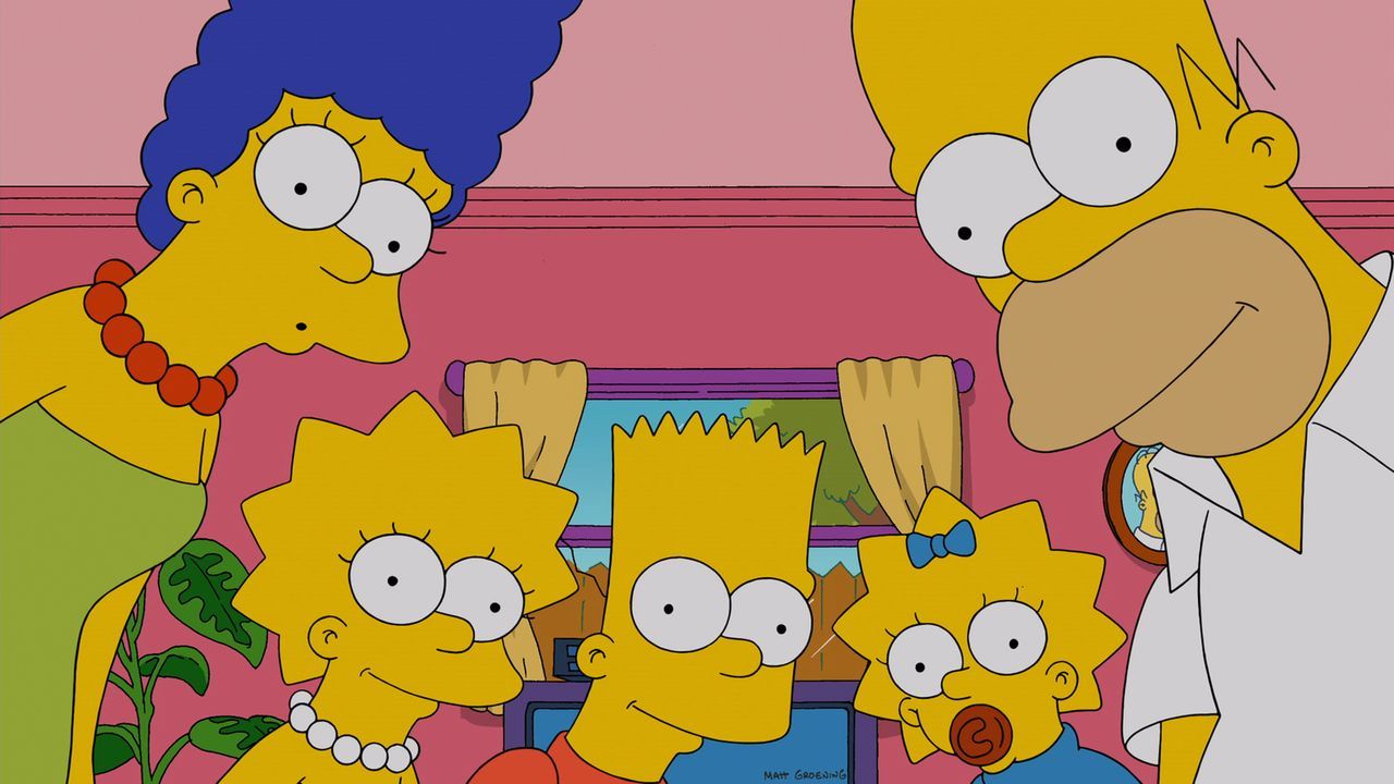 Ahnen nicht, was sie mit dem Kauf einer neuen Couch anrichten: Homer (r.), Marge (l.), Lisa (2.v.l.), Maggie (2.v.r.) und Bart (M.) ... - Bildquelle: und TM Twentieth Century Fox Film Corporation - Alle Rechte vorbehalten