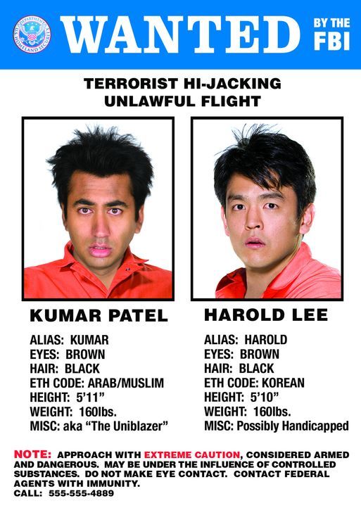 Werden verzweifelt gesucht: die beiden trotteligen Kifferkumpel Harold Lee (John Cho, r.) und Kumar Patel (Kal Penn, l.) ... - Bildquelle: Warner Brothers