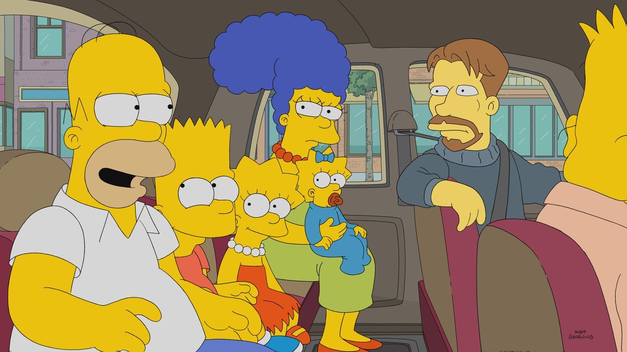 (v.l.n.r.) Homer; Bart; Lisa; Marge; Maggie; Søren - Bildquelle: 2017-2018 Fox and its related entities. All rights reserved.