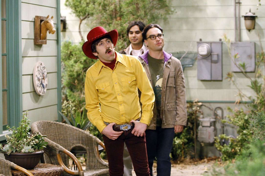 Die Freunde Leonard (Johnny Galecki, r.), Howard (Simon Helberg, l.) und Raj (Kunal Nayyar, M.) reisen nach Texas um sich bei Sheldon zu entschuldig... - Bildquelle: Warner Bros. Television