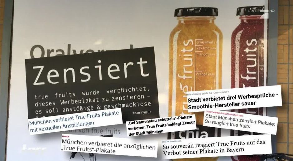 Taff Video Munchen Zensiert Anstossige Smoothie Werbung Prosieben