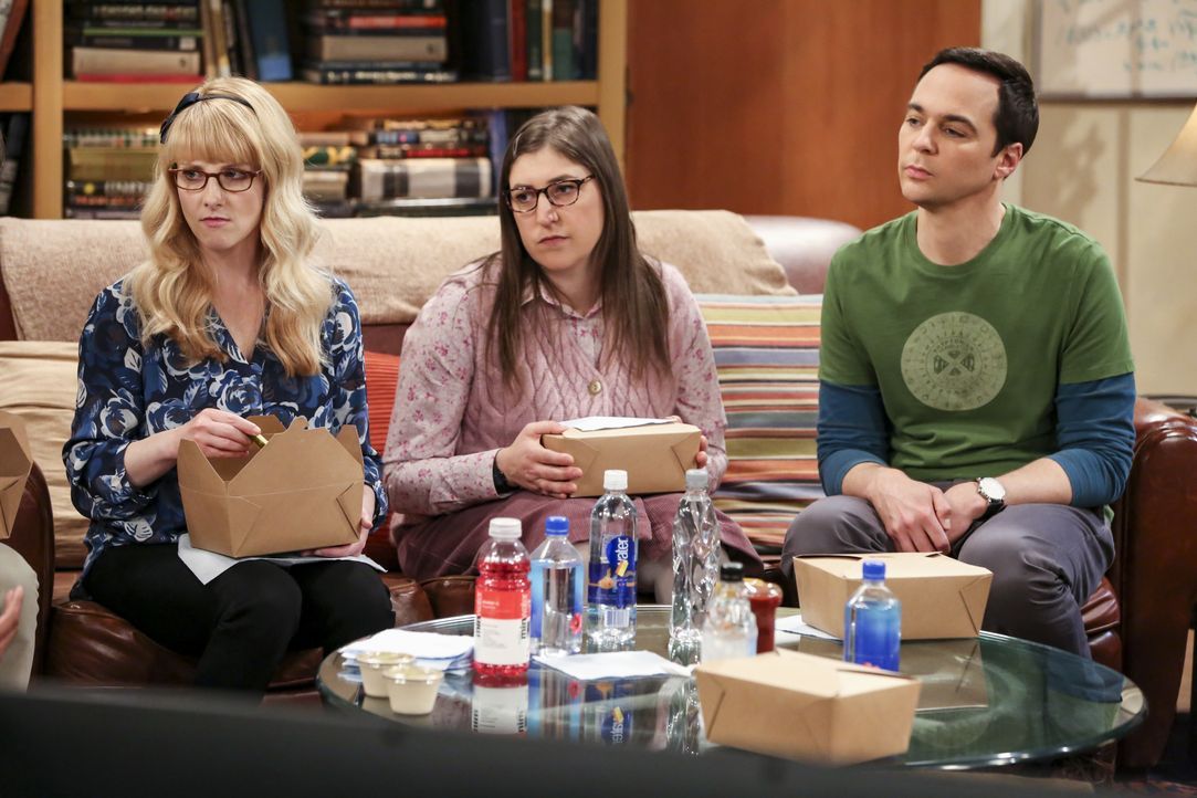 (v.l.n.r.) Bernadette (Melissa Rauch); Amy Farrah Fowler (Mayim Bialik); Sheldon Cooper (Jim Parsons) - Bildquelle: Michael Yarish 2019 WBEI. All rights reserved. / Michael Yarish