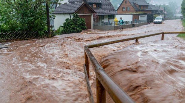 Heftige Unwetter in Teilen Deutschlands