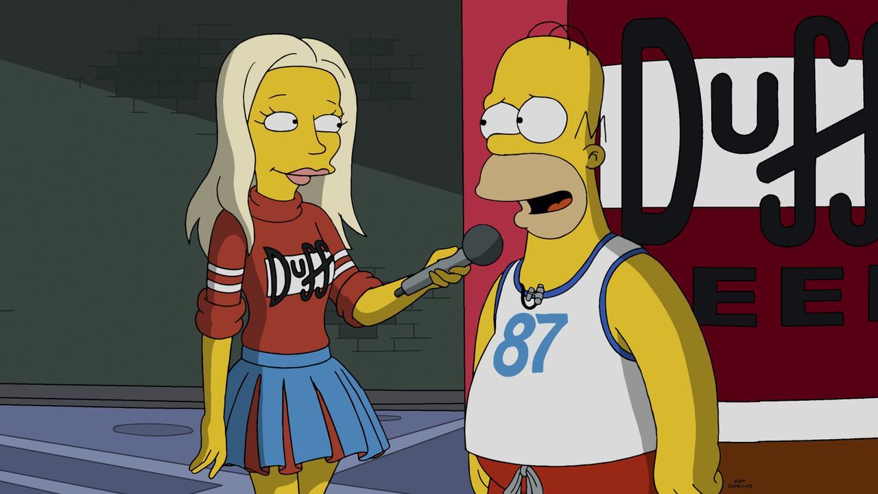 Schafft es Homer (r.), Stacy Keach (Stacy Keach, l.) und die Juroren zu überzeugen und sich den Duffman-Job zu schnappen? - Bildquelle: 2014 Twentieth Century Fox Film Corporation. All rights reserved.