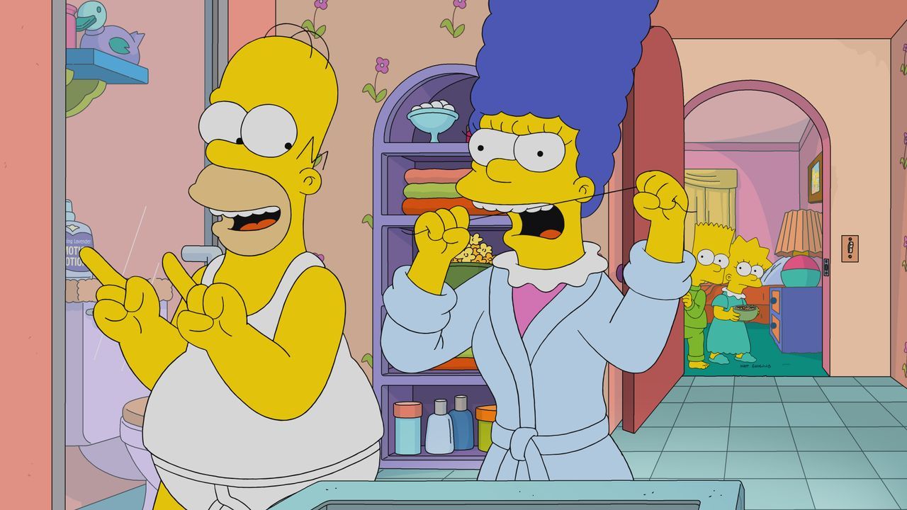 (v.l.n.r.) Homer; Marge; Homer; Lisa - Bildquelle: 2021-2022 20th Television.