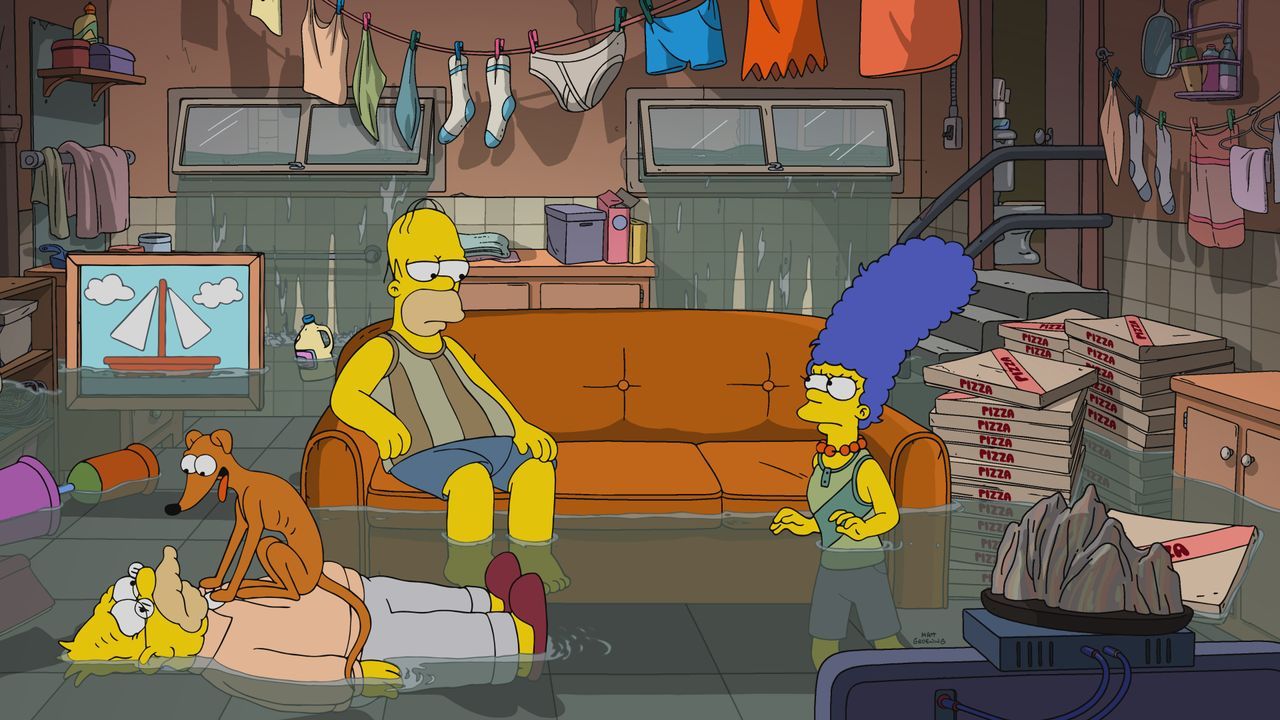 (v.l.n.r.) Grampa; Knecht Ruprecht; Homer; Marge - Bildquelle: 2021-2022 20th Television.