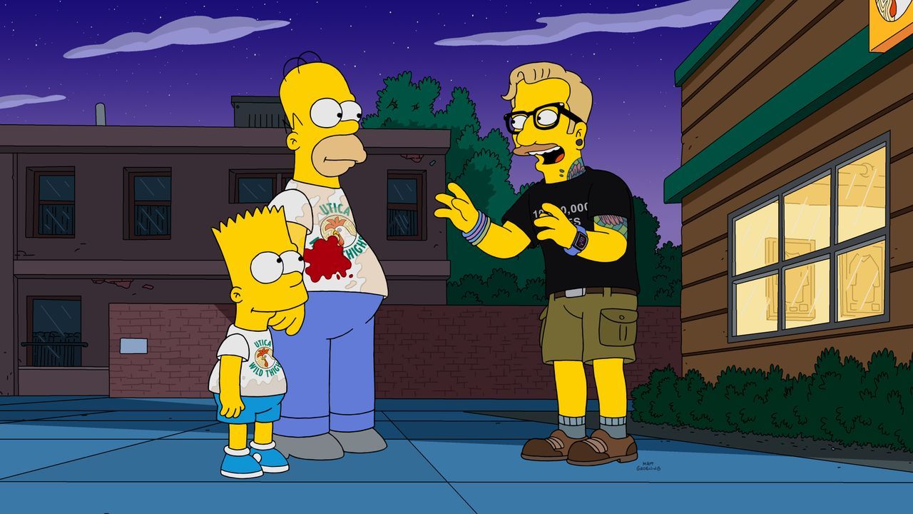 (v.l.n.r.) Bart; Homer; Warburton Parker - Bildquelle: 2019-2020 Twentieth Century Fox Film Corporation.  All rights reserved.