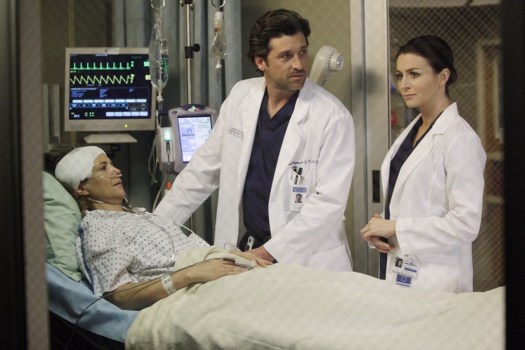 Während Addison in einen Streit von Sam und Jake gerät, reisen Cooper und Charlotte mit Erica (A.J. Langer, l.) ins Seattle Grace Hospital um mit... - Bildquelle: ABC Studios