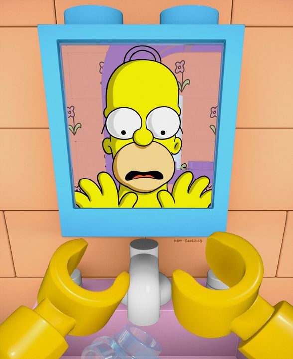 Als der Lego-Homer sein menschliches Spiegelbild sieht, dämmert ihm, dass die Legowelt nicht real ist und er irgendwie versuchen muss, in die Wirkli... - Bildquelle: 2013 Twentieth Century Fox Film Corporation. All rights reserved.