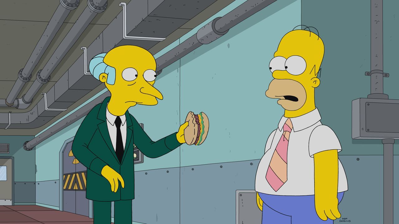 Mr. Burns (l.); Homer (r.) - Bildquelle: 2021 by 20th Television.