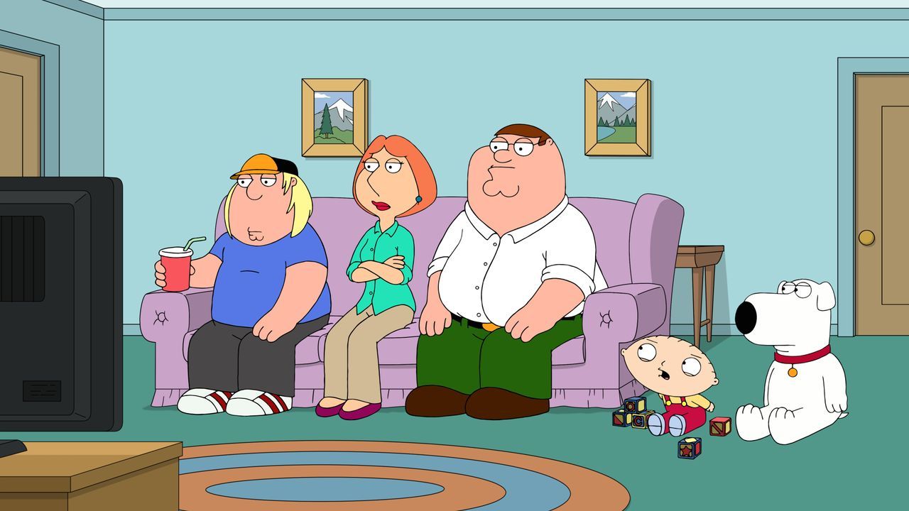 (v.l.n.r.) Chris Griffin; Lois Griffin; Peter Griffin; Stewie Griffin; Brian Griffin - Bildquelle: 2021-2022 Fox Broadcasting Company, LLC. All rights reserved