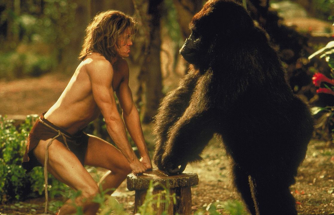 Als Gorilla Ape in Gefahr gerät, kann nicht einmal mehr die Liebe George (Brendan Fraser) in San Francisco halten ... - Bildquelle: Disney Enterprises Inc.