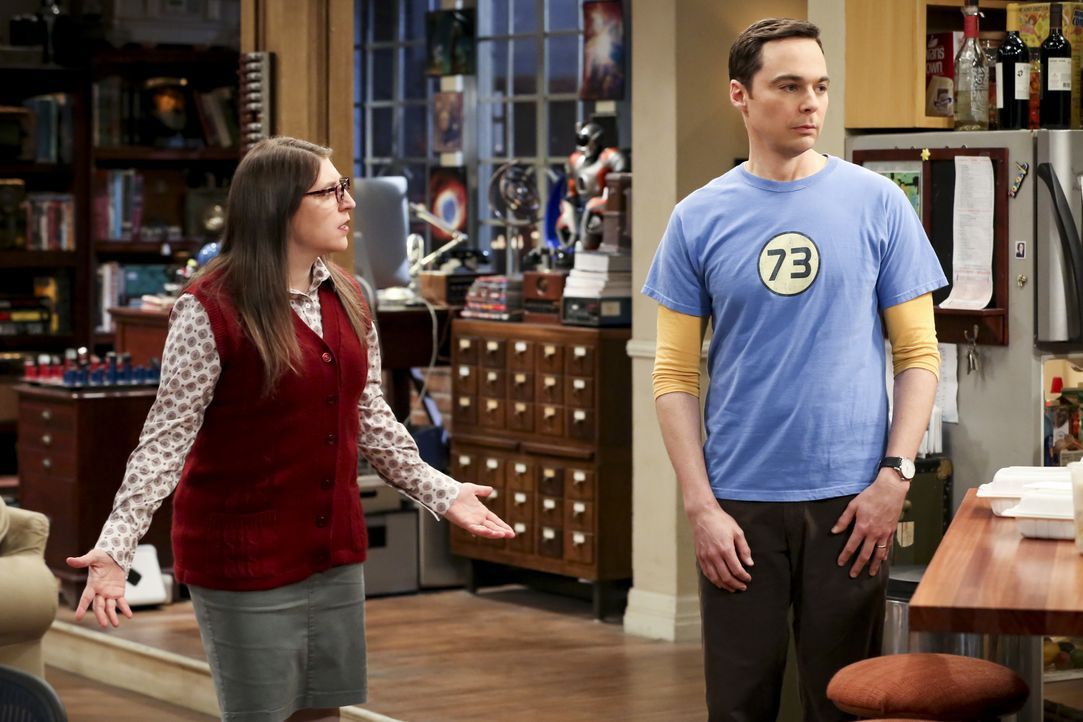 Amy Farrah Fowler (Mayim Bialik, l.); Sheldon Cooper (Jim Parsons, r.) - Bildquelle: Michael Yarish 2019 CBS Broadcasting, Inc. All Rights Reserved / Michael Yarish