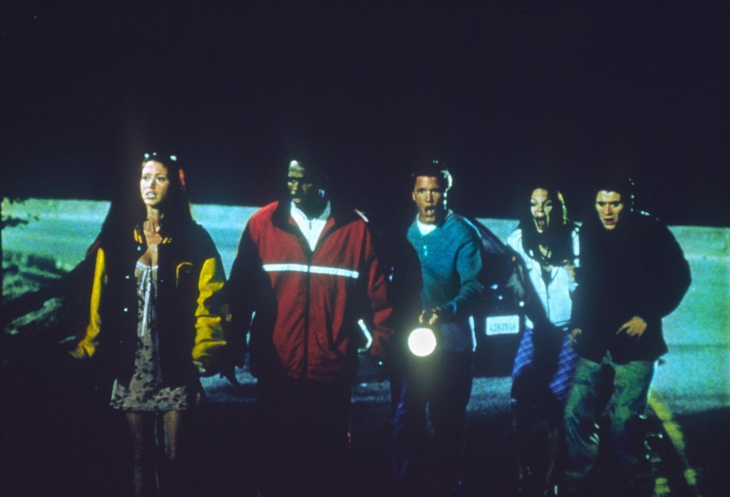 Haben fatalerweise einen folgenschweren Unfall : (v.l.n.r.) Buffy (Shannon Elizabeth), Ray (Shawn Wayans), Greg (Lochlyn Munro), Cindy (Anna Faris)... - Bildquelle: Highlight Film