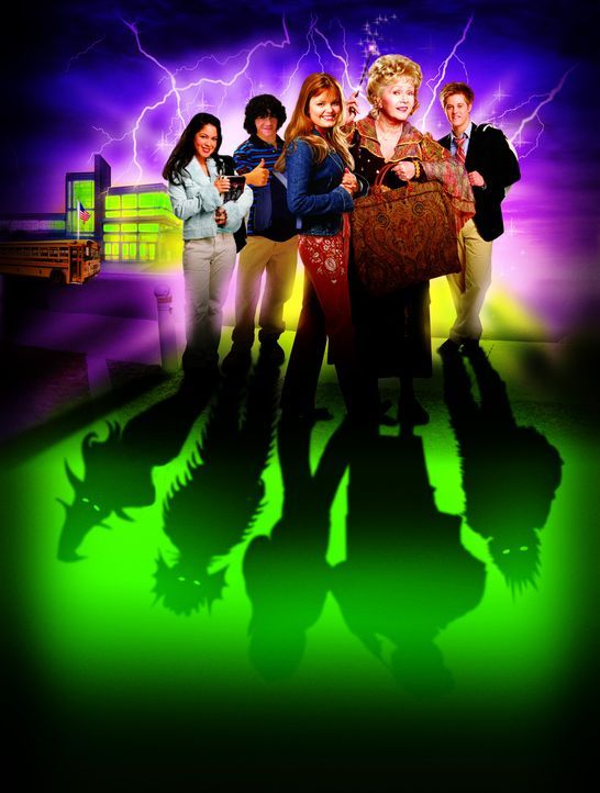 Halloweentown III: Halloweentown Highschool  - Artwork (Debbie Reynolds, 2.v.r. und Kimberly J. Brown, 3.v.l.) - Bildquelle: The Disney Channel