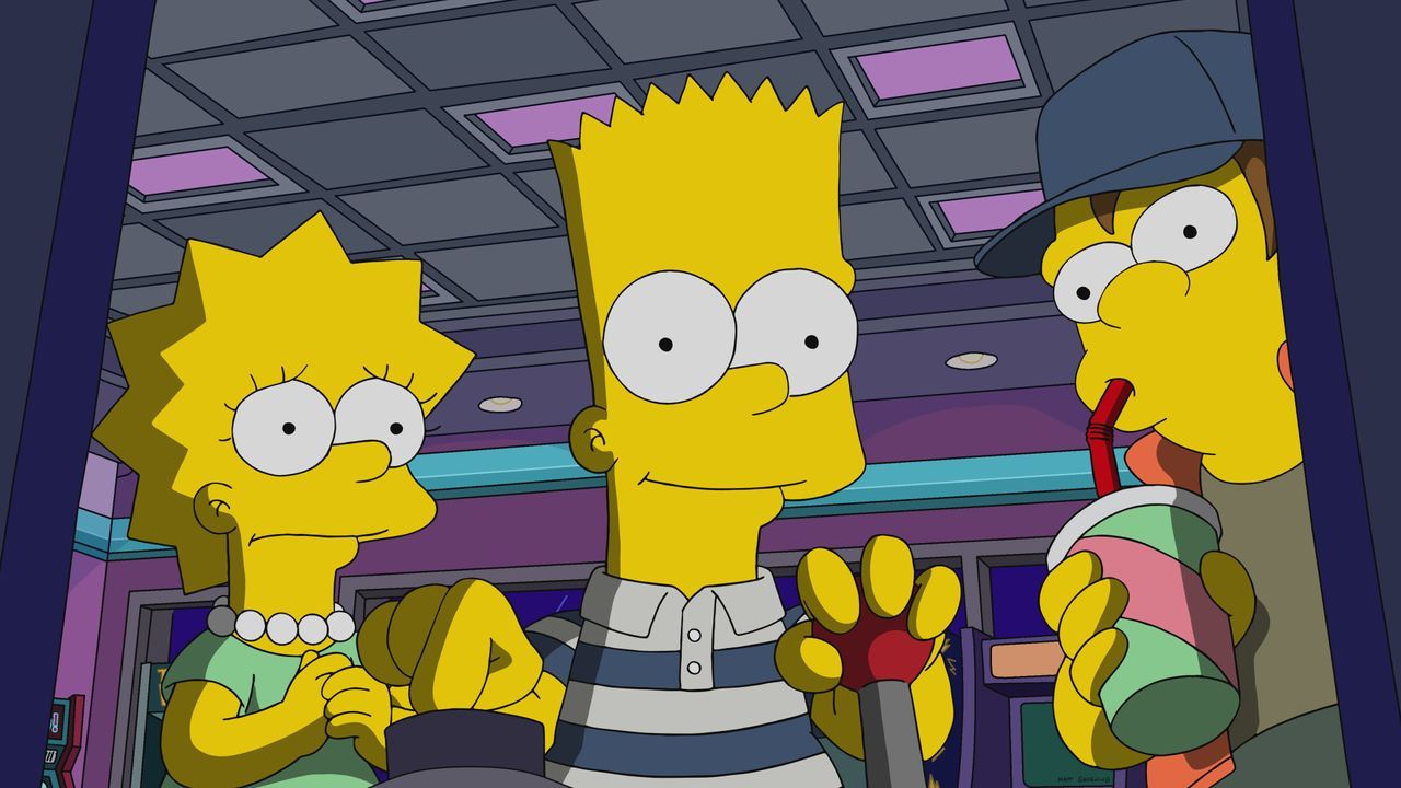 (v.l.n.r.) Lisa; Bart; Nelson - Bildquelle: 2019-2020 Twentieth Century Fox Film Corporation.  All rights reserved.