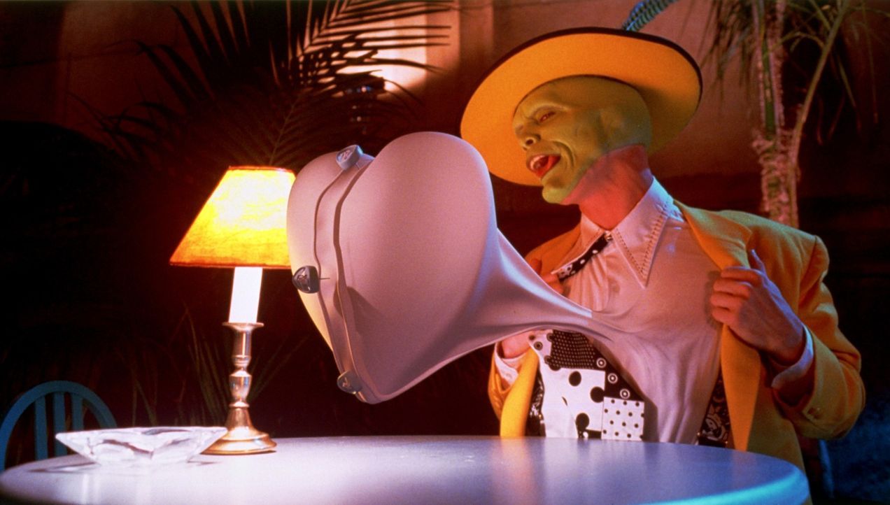Neigt auch beim Herzklopfen zu Übertreibungen: 'Die Maske' (Jim Carrey) ... - Bildquelle: Warner Bros.