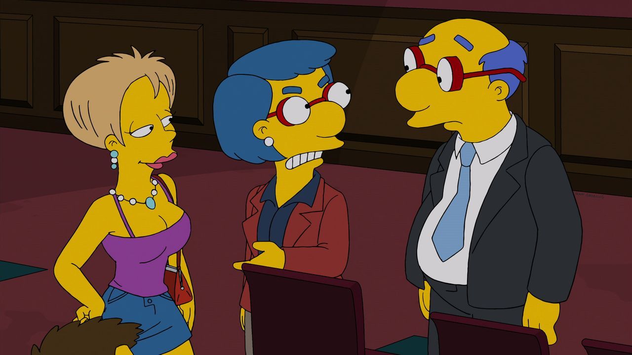 Das Bild, das Kirk (r.) und Luann van Houten (r.) für einen Schnäppchenpreis an die Simpsons verkauft haben, erweist sich als Werk eines bedeutenden... - Bildquelle: 2013 Twentieth Century Fox Film Corporation. All rights reserved.