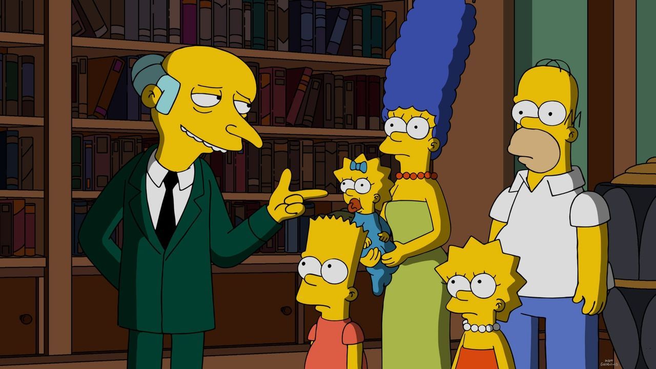 Nachdem ganz Springfield von einem Feuer zerstört wurde, bitten die Simpsons Mr. Burns (l.) um Hilfe. Wird dieser die Stadt wiederaufbauen? - Bildquelle: 2016-2017 Fox and its related entities. All rights reserved.