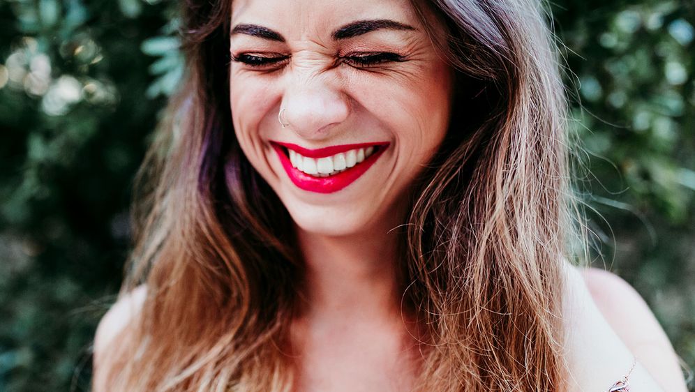 Blonde augen braunen für mit lippenstift Roter Lippenstift