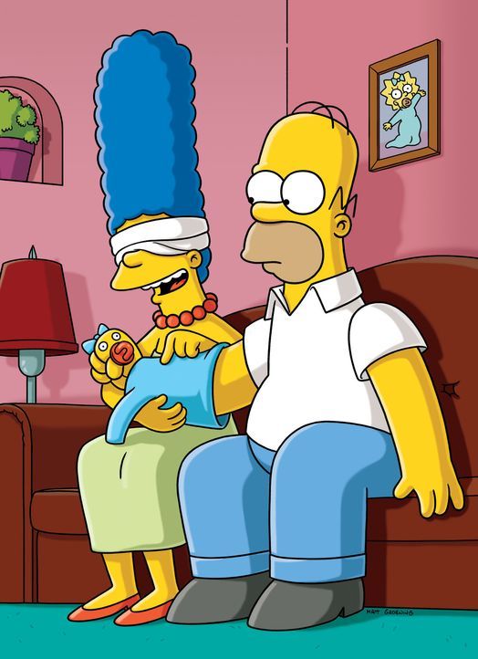 Homer (r.) muss sich so einige Tricks einfallen lassen, denn Marge (l.) soll auf keinen Fall merken, dass er die kleine Maggie beim Einkaufen "verlo... - Bildquelle: und TM Twentieth Century Fox Film Corporation - Alle Rechte vorbehalten