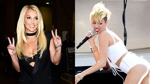 Britney-Spears-Miley-Cyrus-13-09-21-getty-AFP - Bildquelle: getty-AFP